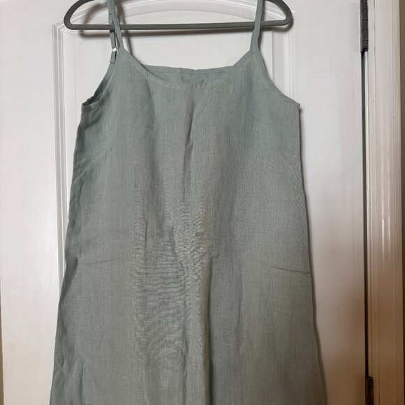 Amour Linen 100% Linen Woven Sleeveless Night Dress - Picture 2 of 3
